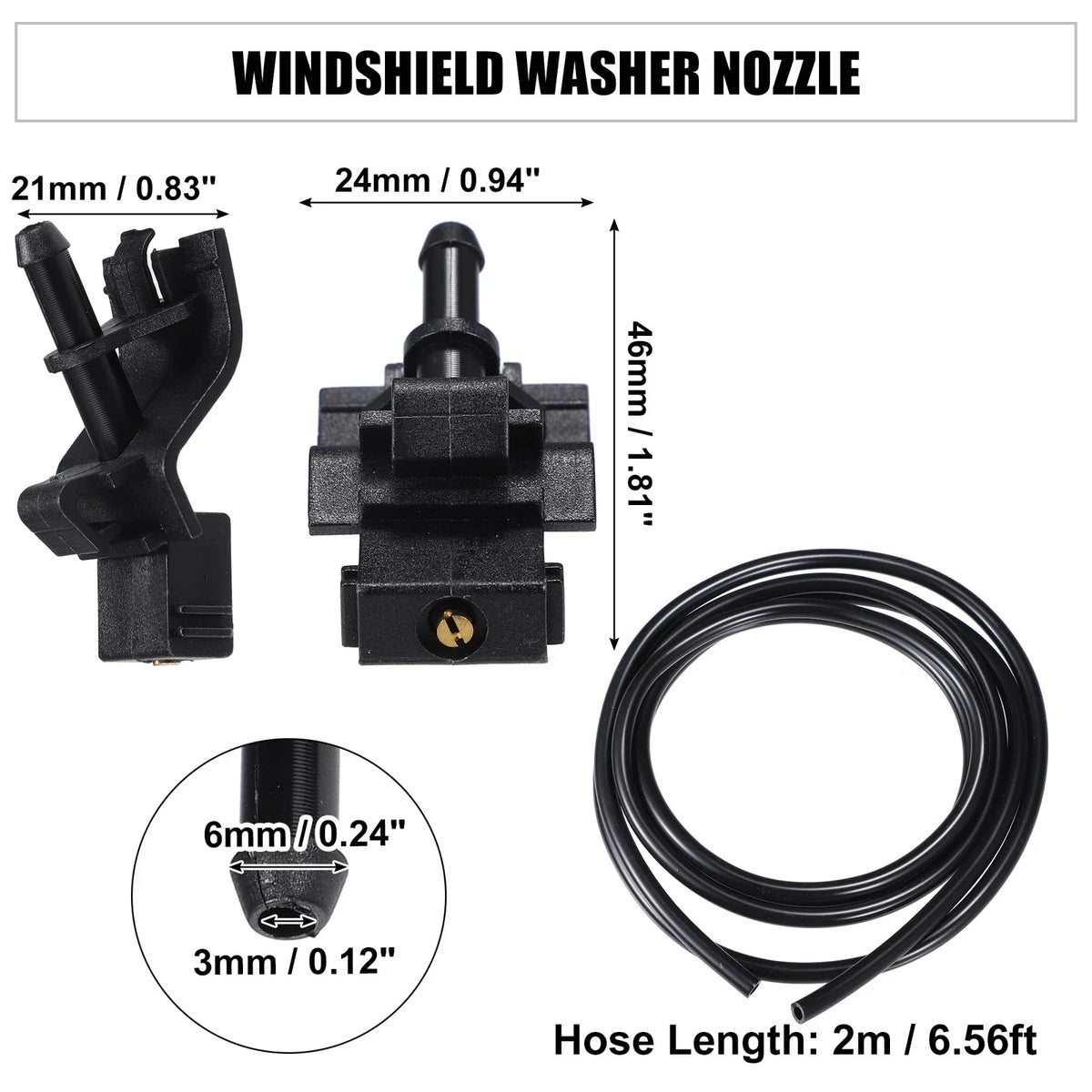 Set of 2 Windshield Washer Nozzles No. 85381-12300 for Toyota 4Runner