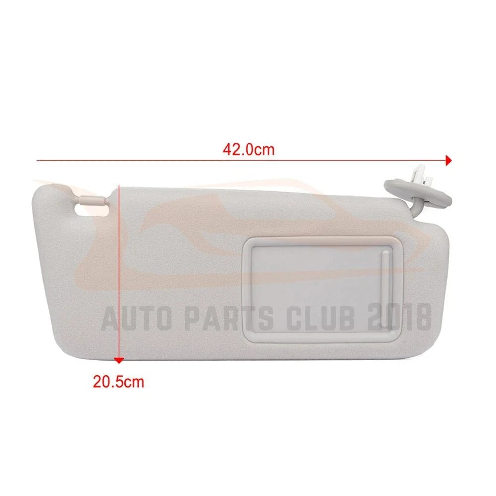 Passenger Right Sun Visor for Toyota Venza (2009–2012) Light Gray