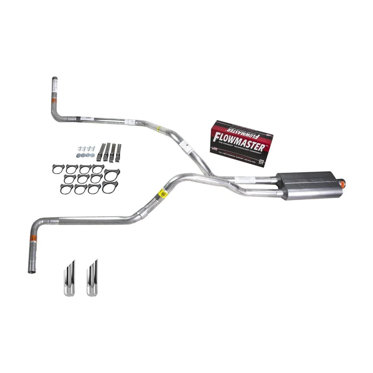 Dual Exhaust 2.5" Pipe for Ram 1500/2500/3500 (1994–2001) Flowmaster 50 SW Tip