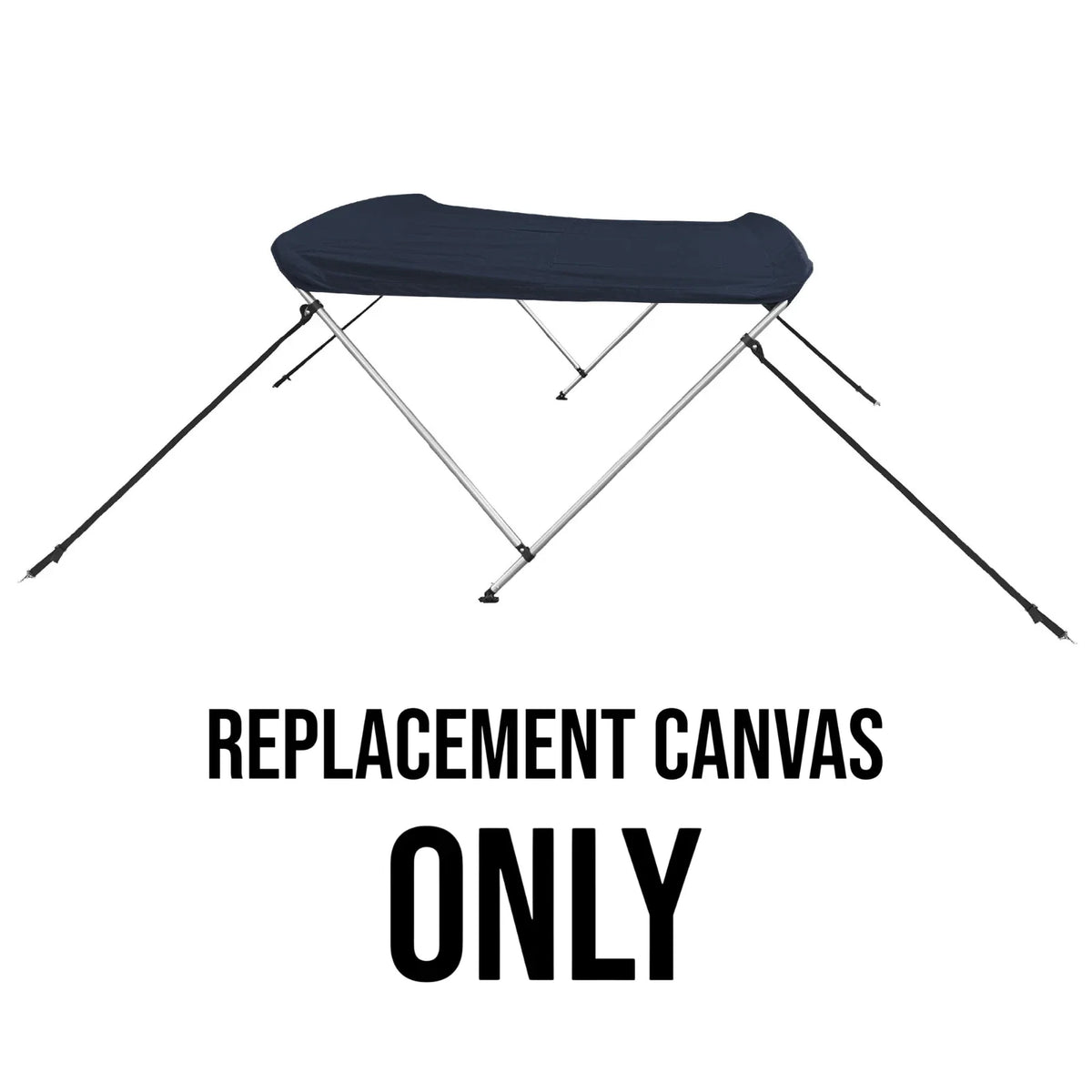 Bimini Top Replacement Fabric for 2 Bow Boats (63"-73" W, 66" L)