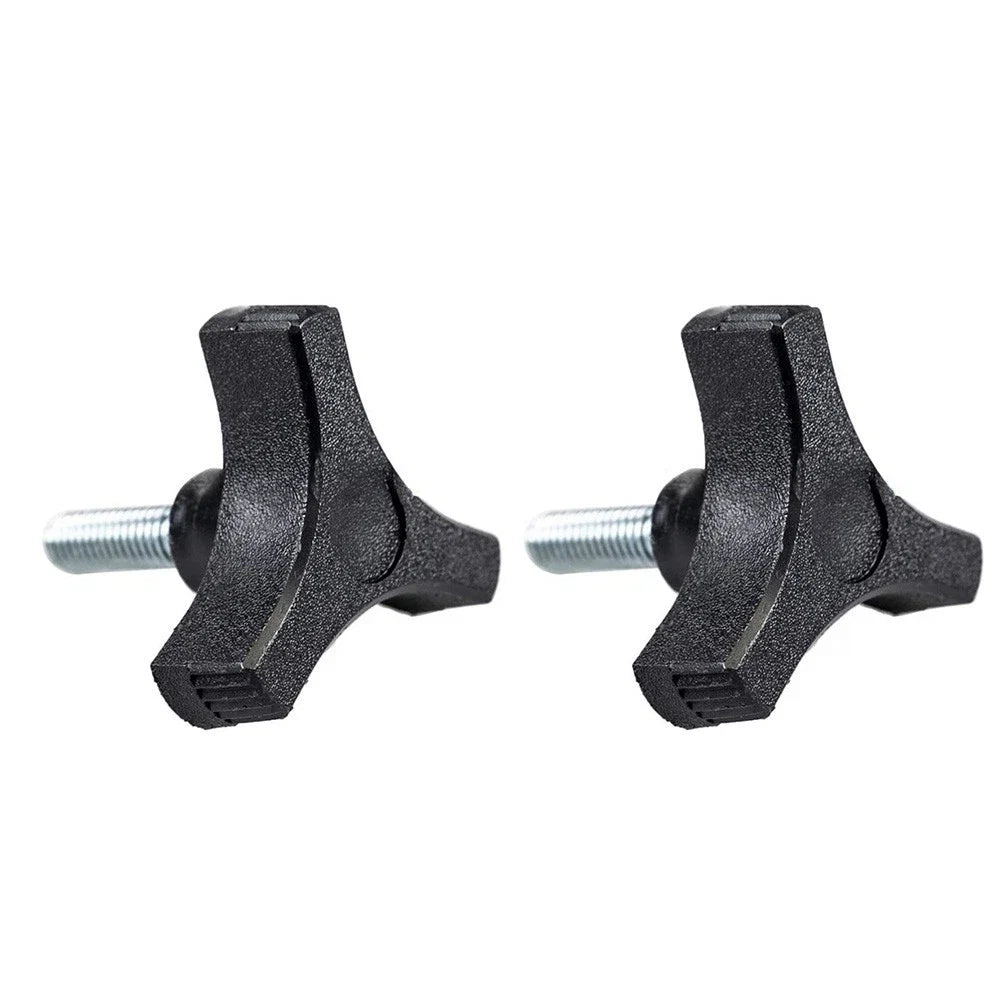 Black Plastic Knob Three Prong Handle with 51618 Thread Insert (2 Inch)