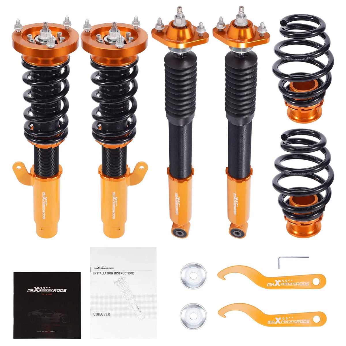 24-Way Adjustable Coilovers for BMW 3-Series E46 (1998–2006) RWD Lowering Kit