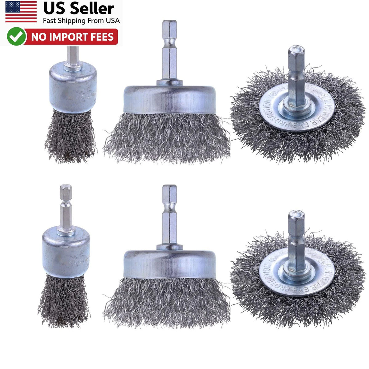 6 Pack Wire Wheel Pen Brush Set for Rust Removal (Universal)