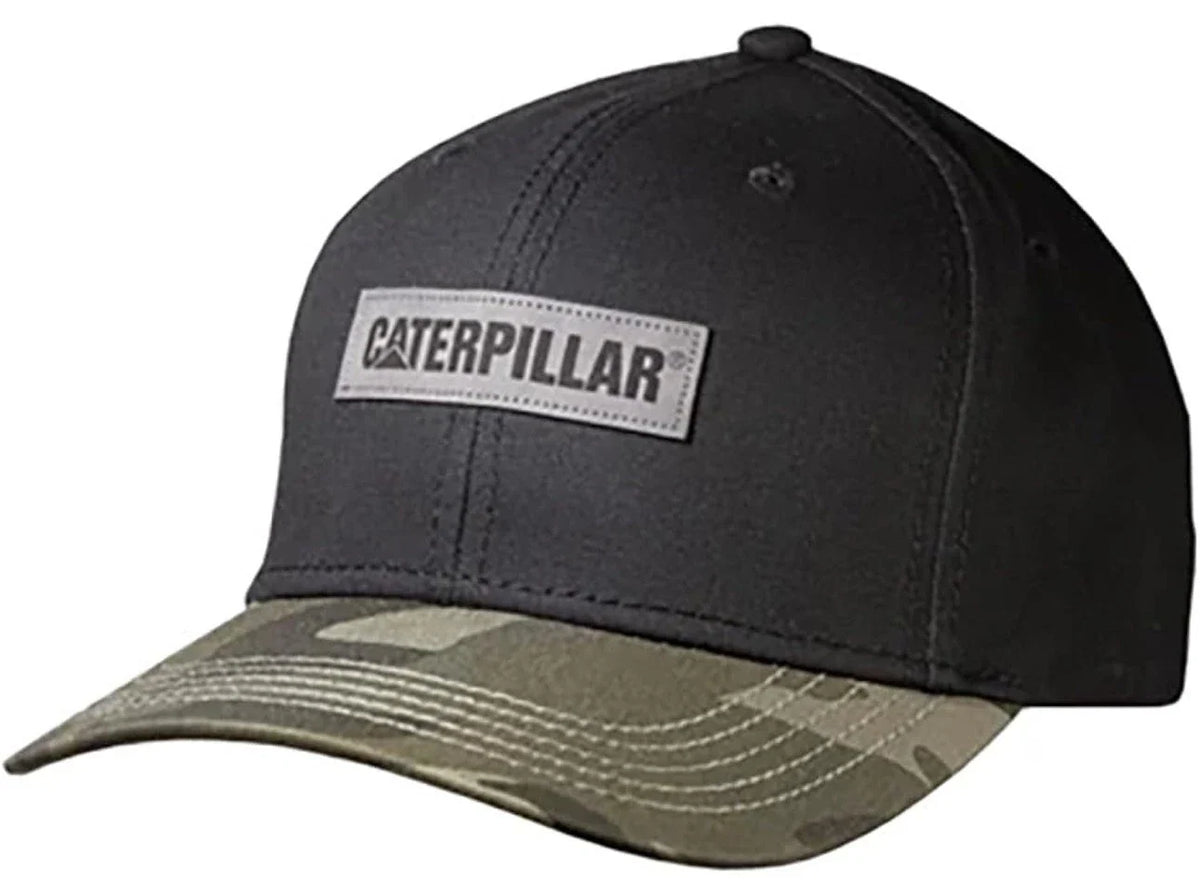 Caterpillar Snapback Cap/Hat for Equipment (Green & Black Camo)