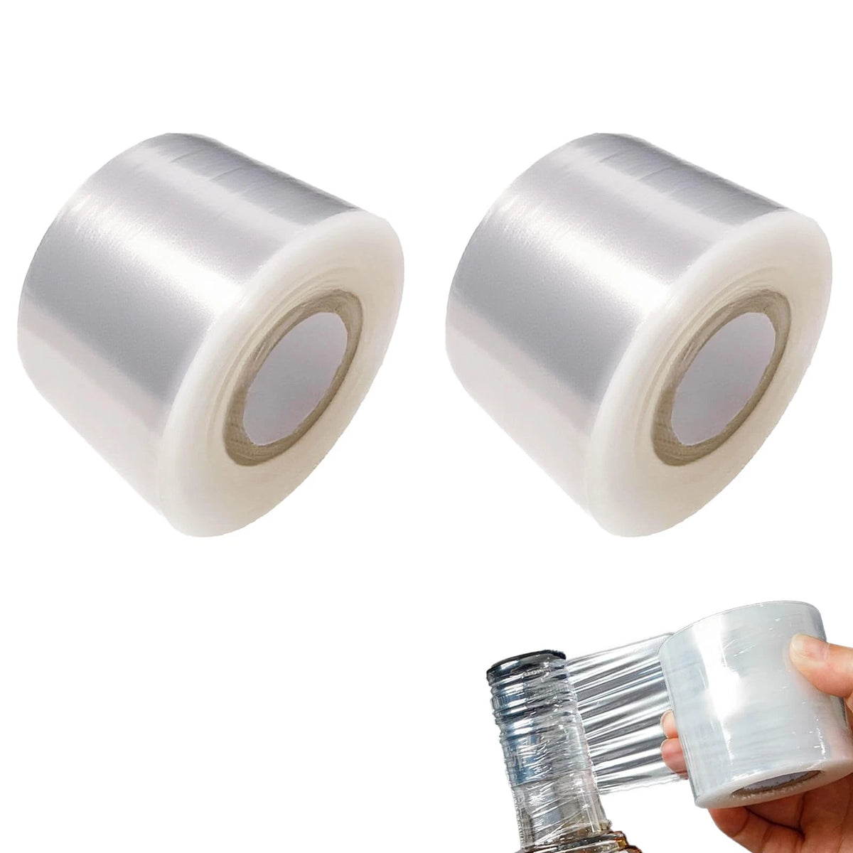 2X Mini Stretch Wrap Film for Various Applications (Unheated, 1.57" x 656 FT)
