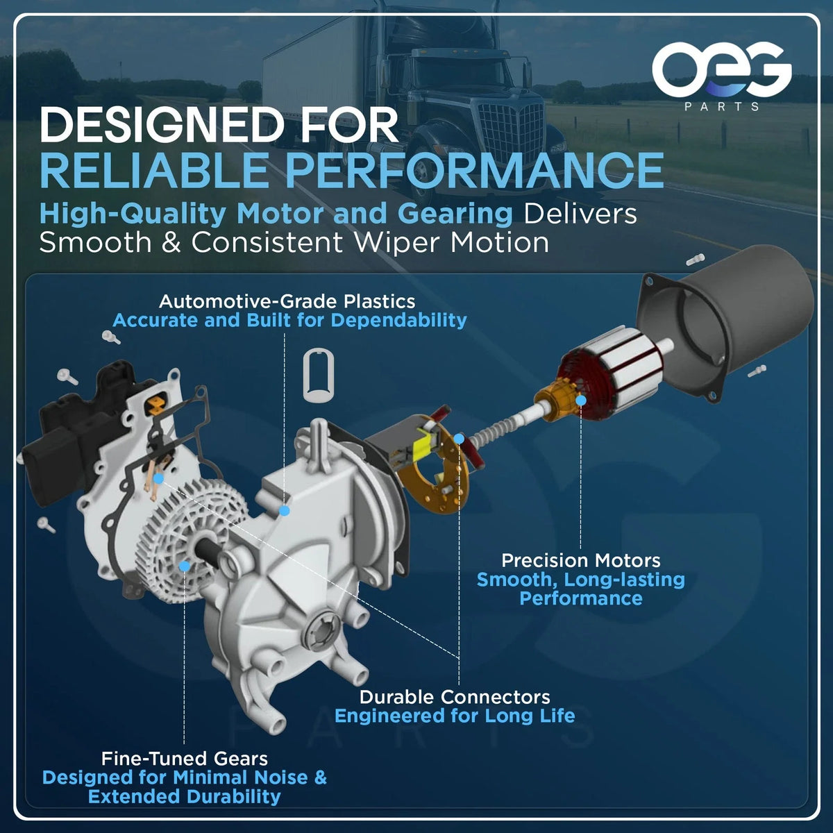 Windshield Wiper Motor for OEGparts (Fits Various Models)