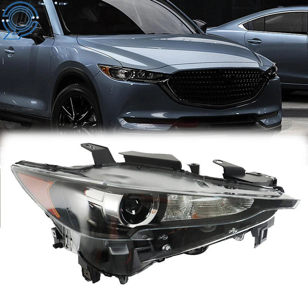 LED Headlight for Mazda CX-5 (2017–2021) Right Side Black Housing Clear Lens