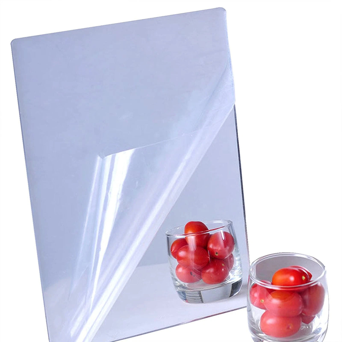 Acrylic Self Adhesive Mirror Sheet for Wall (12"L x 10"W) - Silver