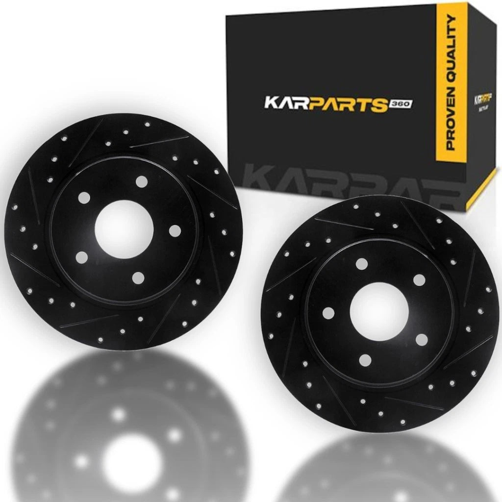 Rotor Set Rear for Ram C/V (2012–2015) ALX-PAU-DF-8002-40084-CLA2, Drilled & Slotted