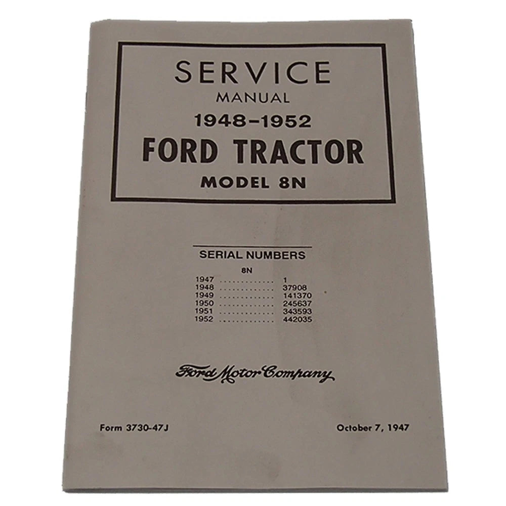 Service Manual for Ford 8N 8-N Tractor (1948–1952)