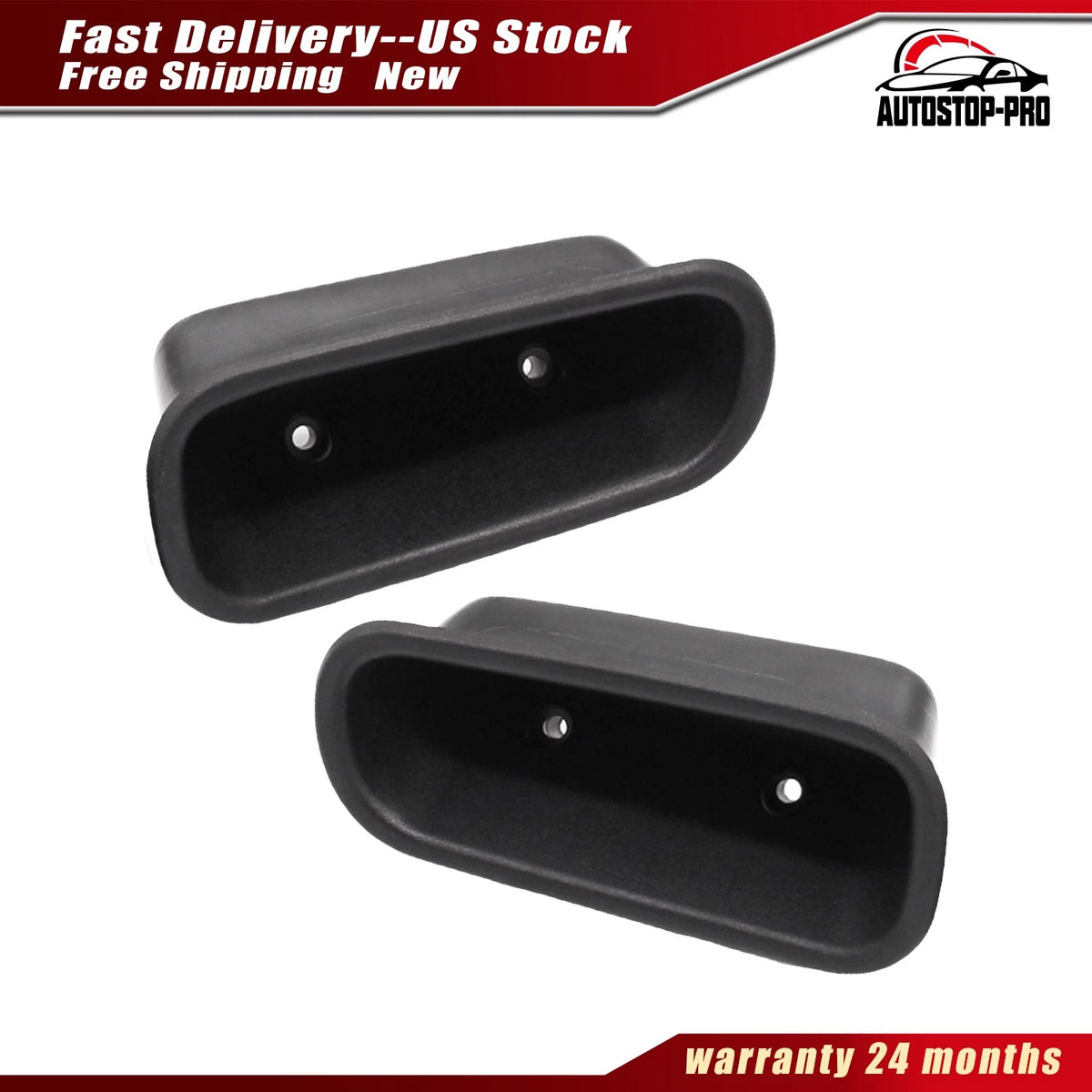 Pair Front Door Trim Panel Pull Cup Cover for Dodge Ram 1500 2500 3500 (1994–2001) - 04741404, 04741405