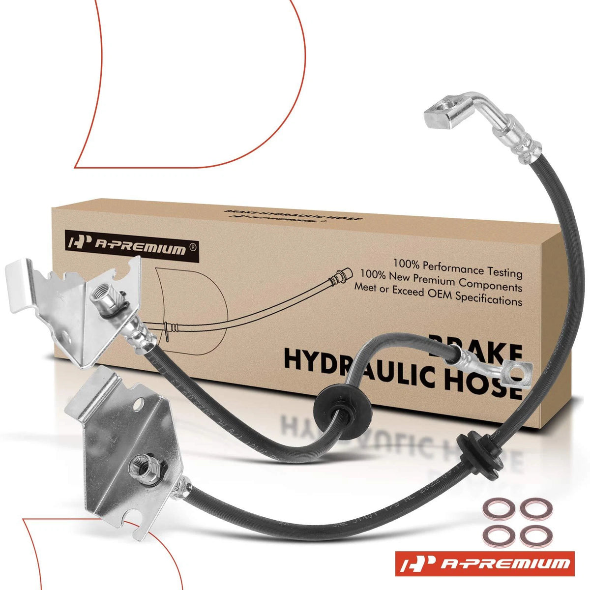 2X Front Brake Hydraulic Hose for Chevy Caprice (2011–2017) 92265258, 92265259