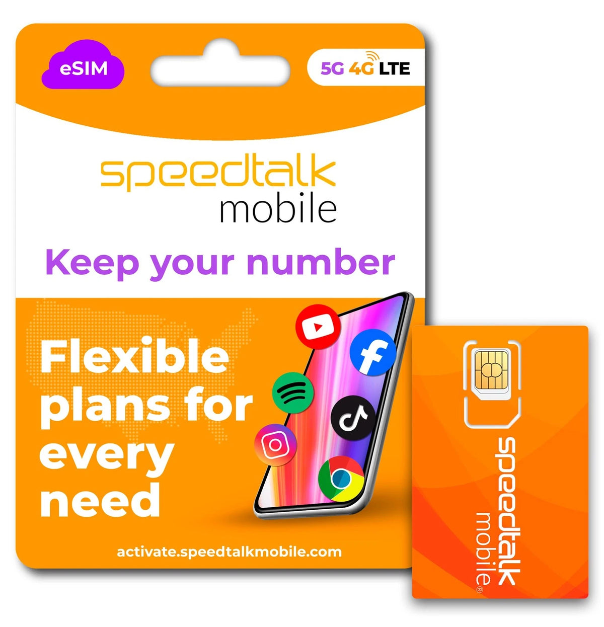 SpeedTalk Mobile Prepaid SIM Card for Unlimited Plans (No Specific Years)