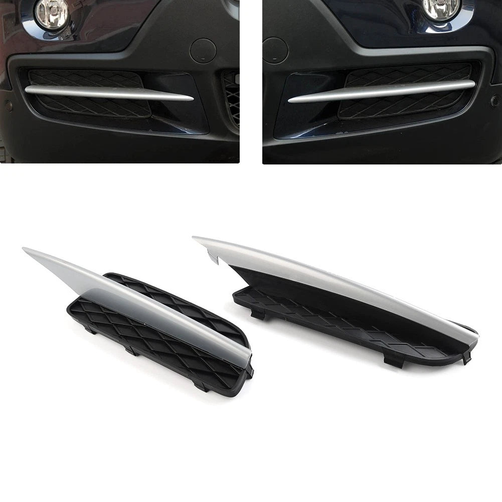 Closed Grid Front Bumper Fog Light Grill Trim for BMW X5 E70 X6 E71