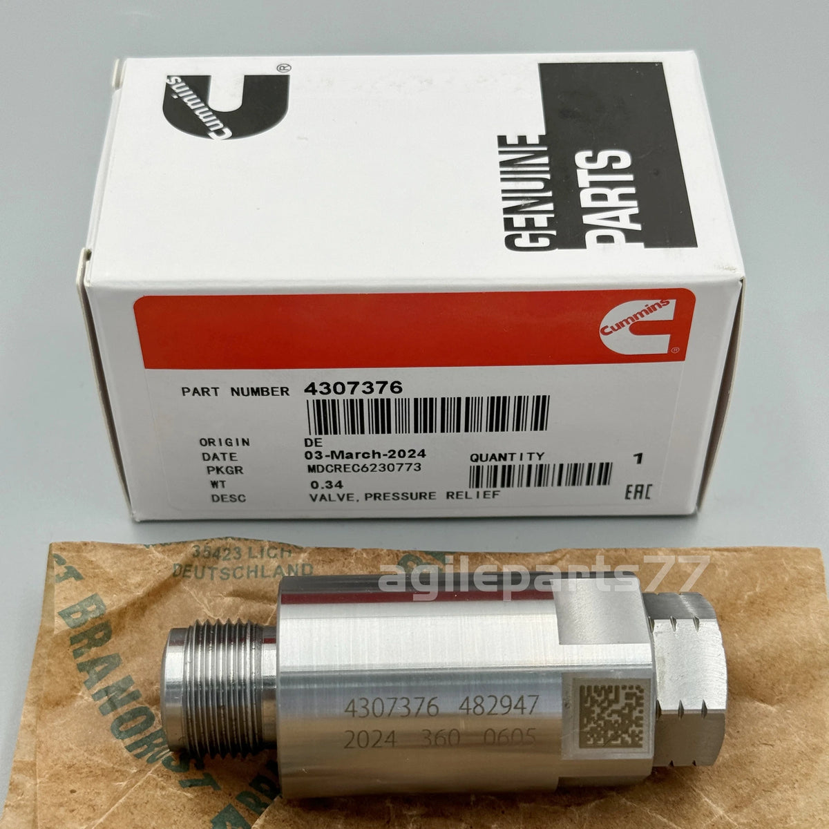 Pressure Relief Valve for Cummins (4307376, 4383889)