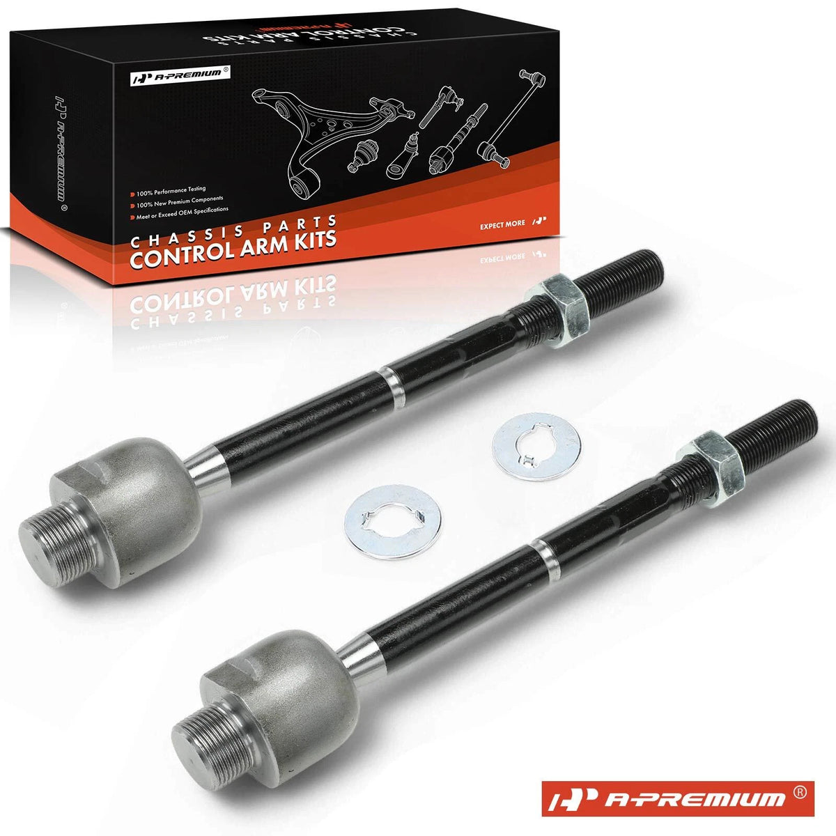 2X Front Inner Tie Rod End for Dodge Durango Dakota (2000–2004) 52106405AJ, MEV432