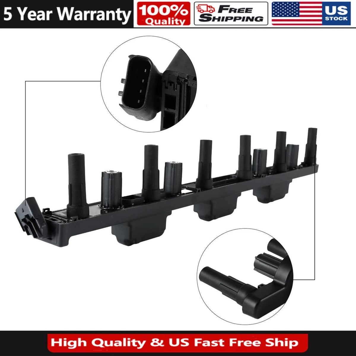 1PC Ignition Coil UF296 for Jeep Grand Cherokee Wrangler (2000–2006)