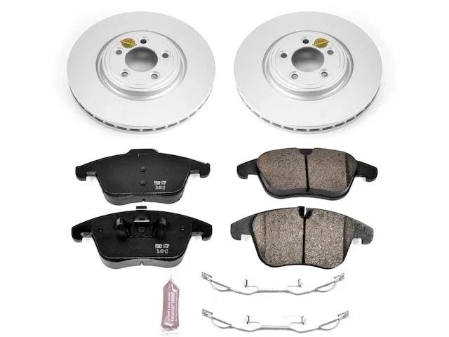 Front Brake Pad and Rotor Kit for Jaguar XF (2009–2010) QX212MH