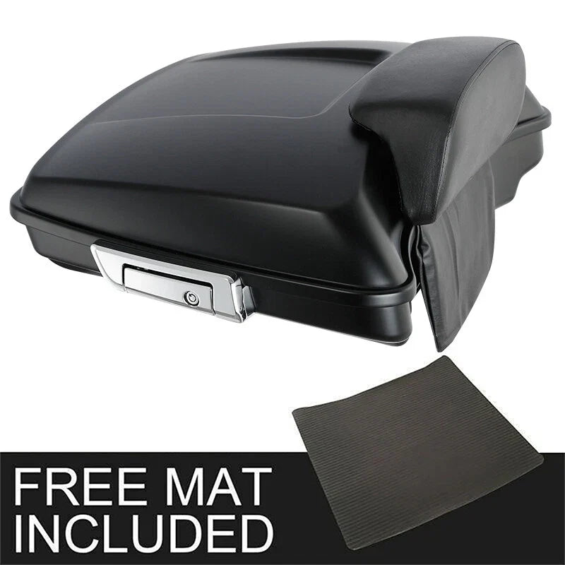 Matte Black Razor Trunk Pad Backrest for Harley Touring Road Glide (2014–2026)