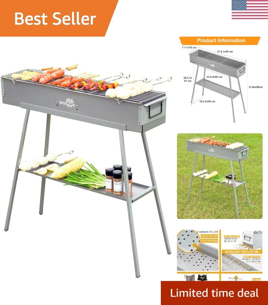 Commercial Quality Charcoal Grill for Outdoor Use (No Year Range Specified)