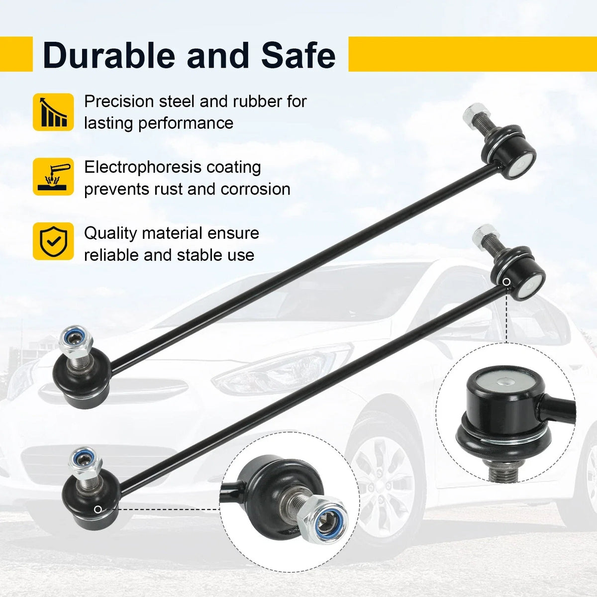 Front Stabilizer Sway Bar End Links for KIA Optima, Hyundai Sonata (2011–2012)