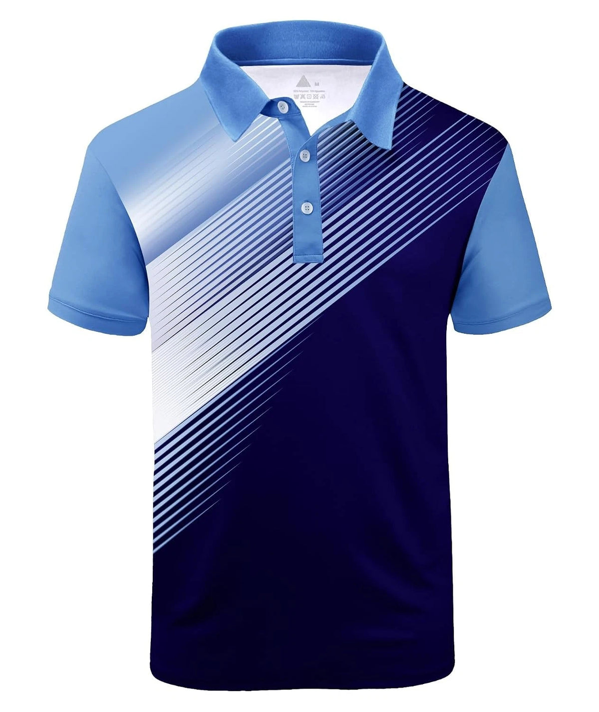 Moisture Wicking Performance Golf Shirt for Men - Short Sleeve Print