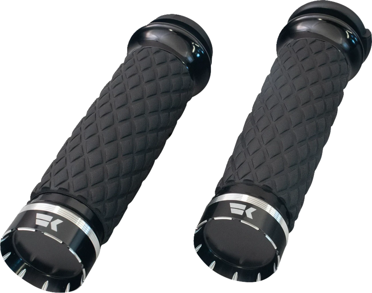 Tracer Grips for Harley Davidson (Custom Contour, Diamond, Black) (500320)