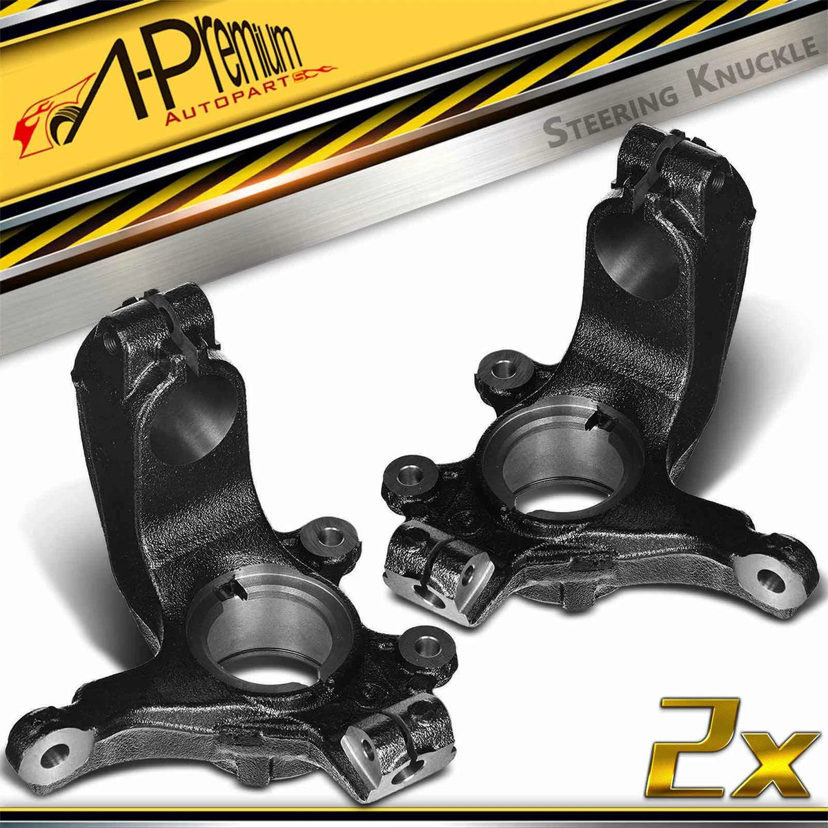 Pair Front Steering Knuckle for Ford Focus (2006–2011) 6S4Z-3K186-BA, 698-112