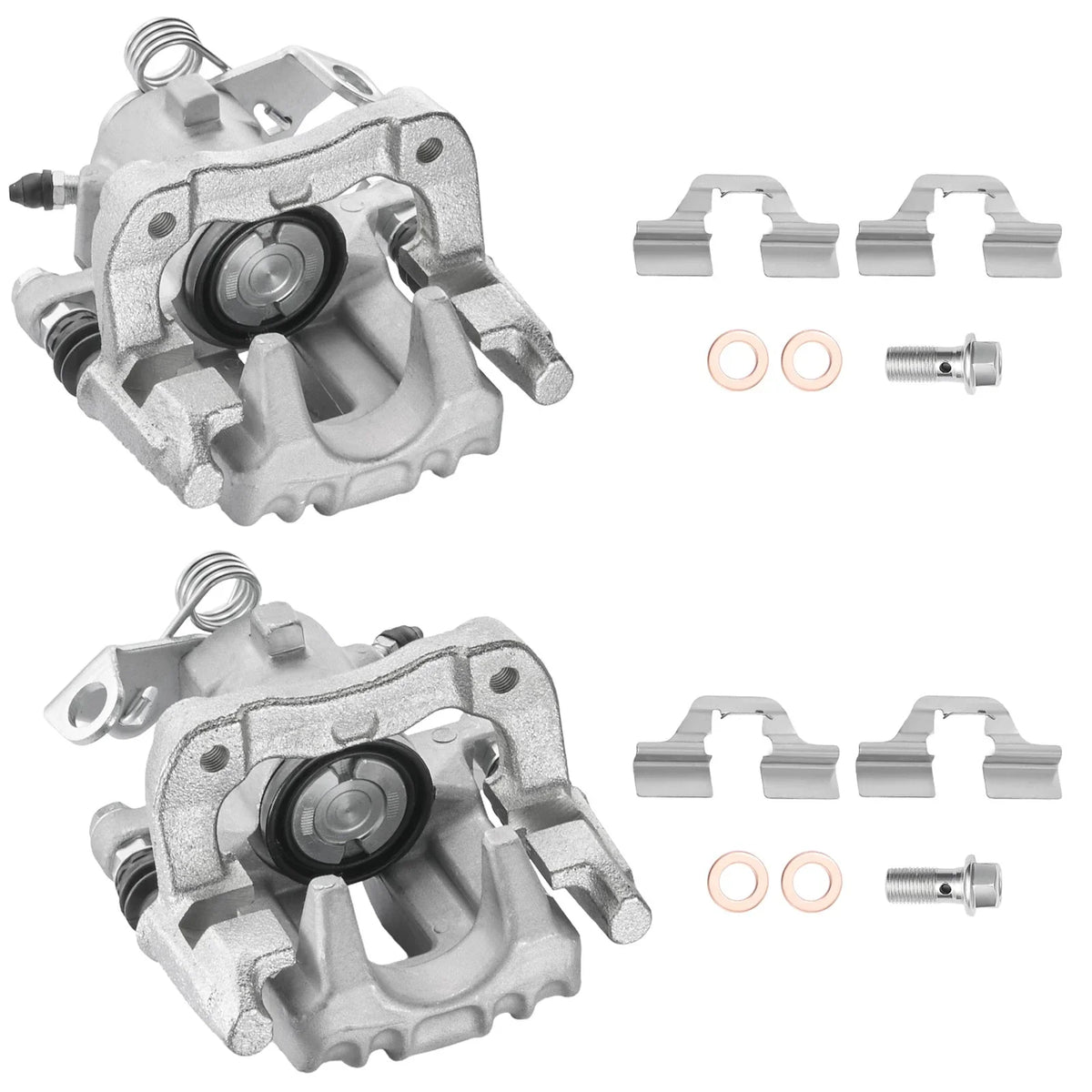 Set of 2 Rear Brake Calipers for Volkswagen Golf Beetle (2000–2006) 19B2577 19B2576