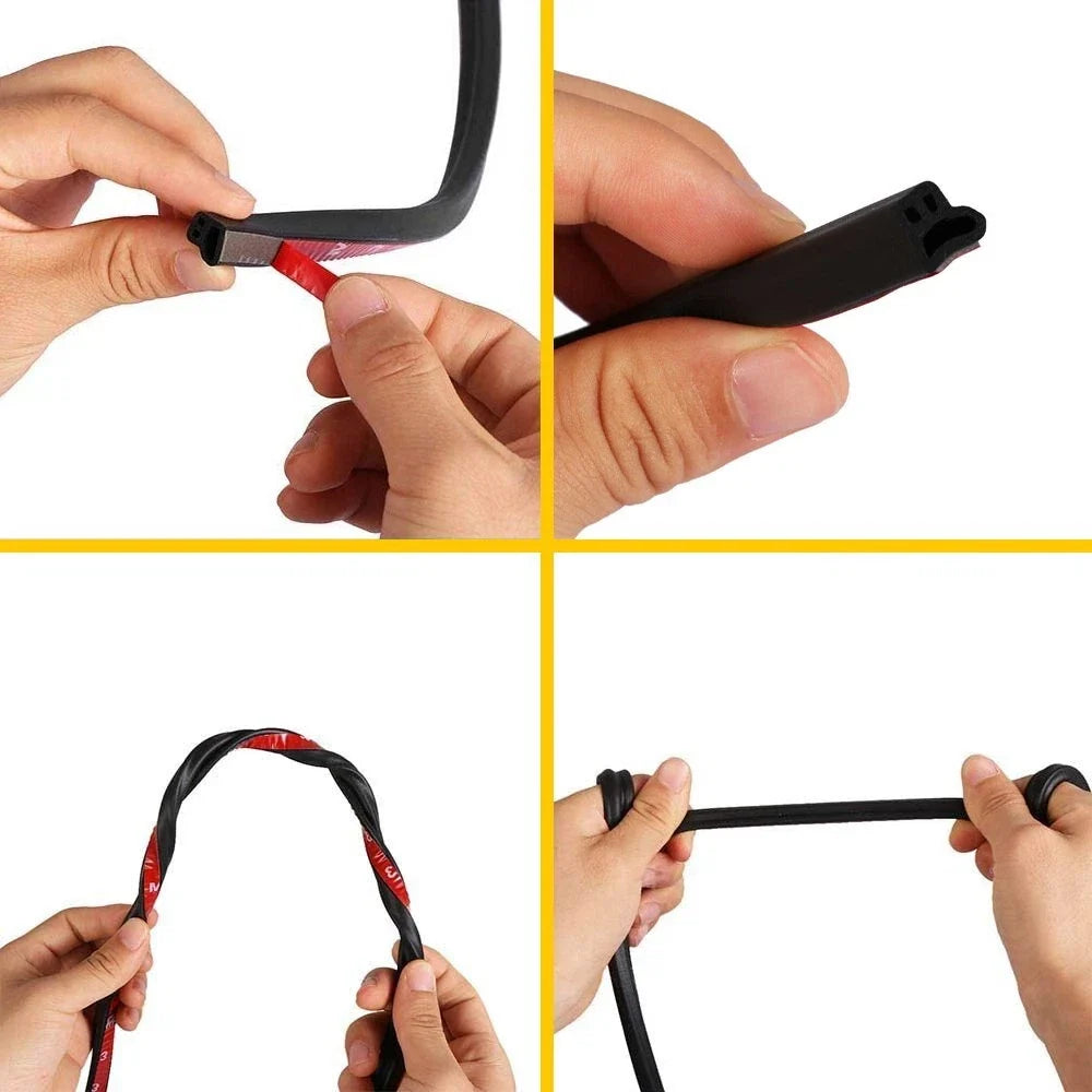 L-Shaped Rubber Door Sealing Strip for Cars (32.8Ft)