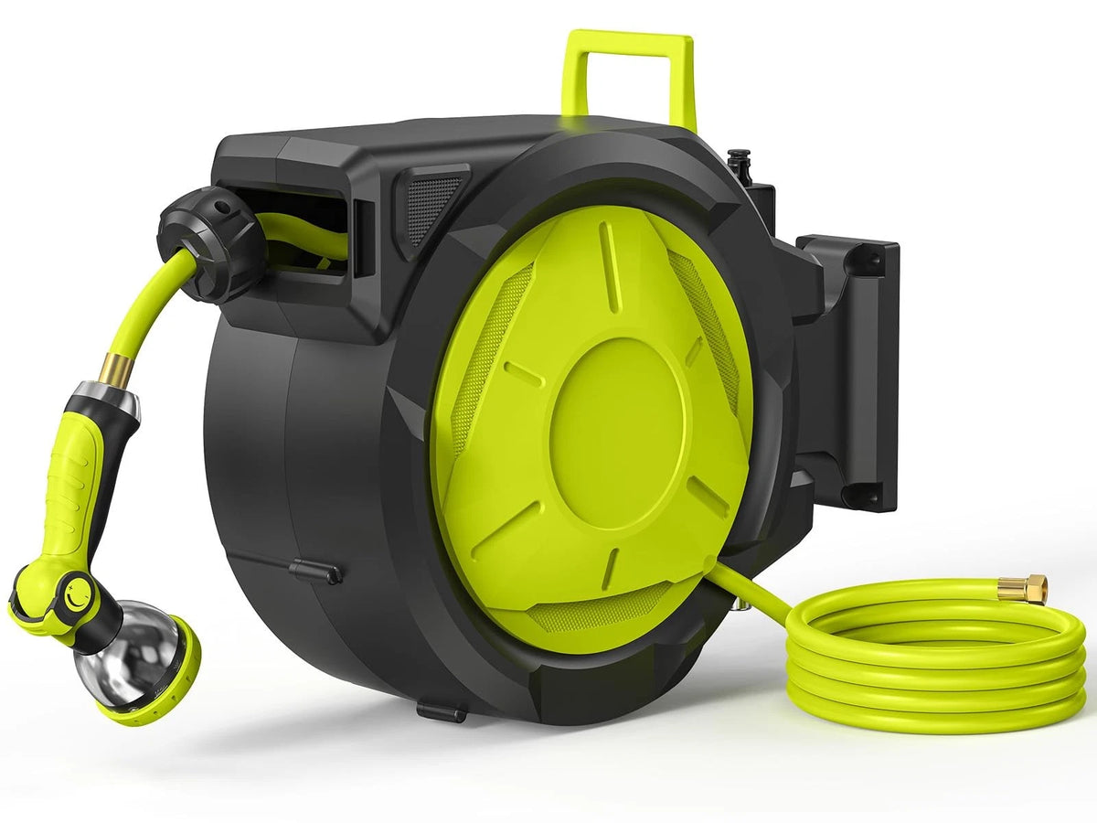 Retractable Garden Hose Reel 1/2 inch x 50ft Wall Mounted