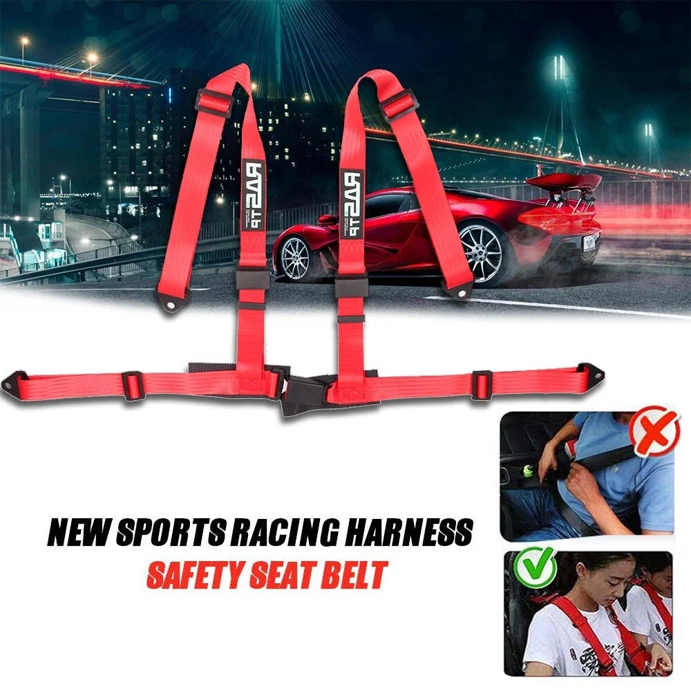 Set of 2 Racing Harness Buckle Seat Belts 2" Strap for Go-Kart UTV ATV
