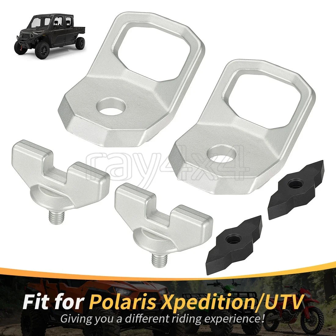 Set of 2 Lock and Ride MAX D-Ring for Polaris Xpedition XP ADV Ranger XD 1500 (2024–2025)