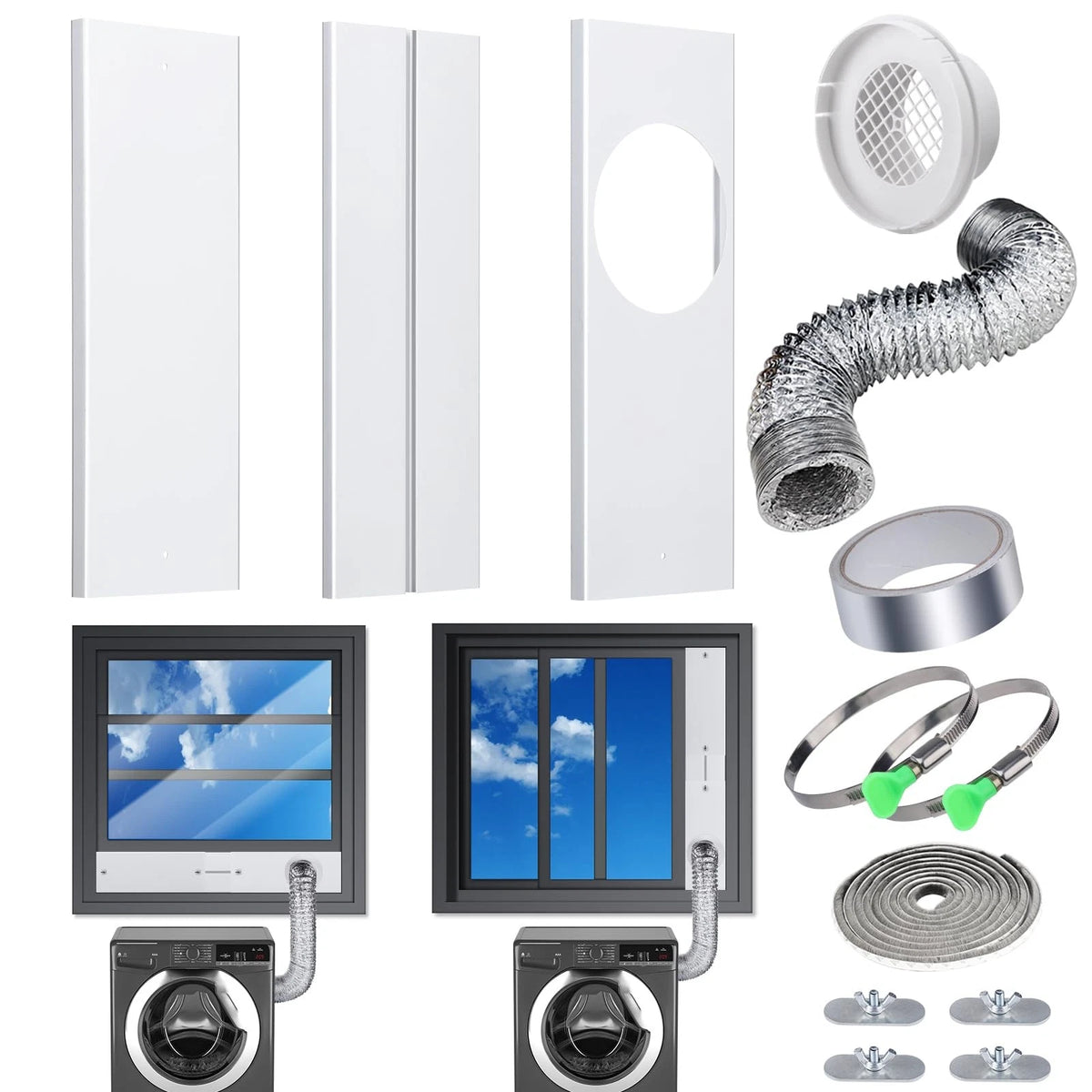 4 Inch Dryer Vent Hose Kit for Universal Applications (10 Feet)