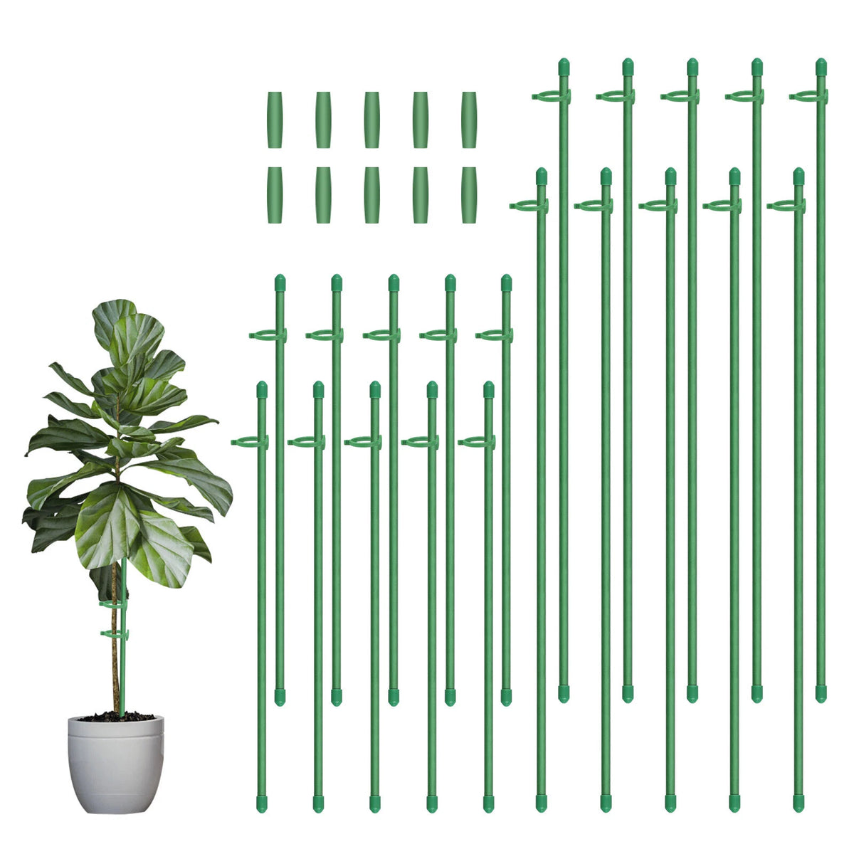 20PCS Durable Plant Stakes for Garden Support (11.8"/17.7")