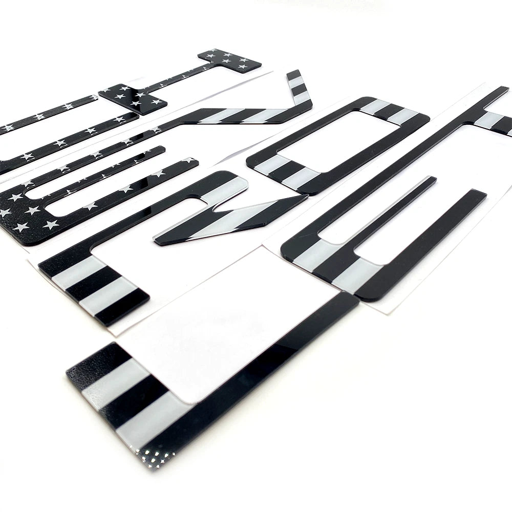 3D Tailgate Insert Letters for Silverado 1500 (2019–2026) US Flag Emblem