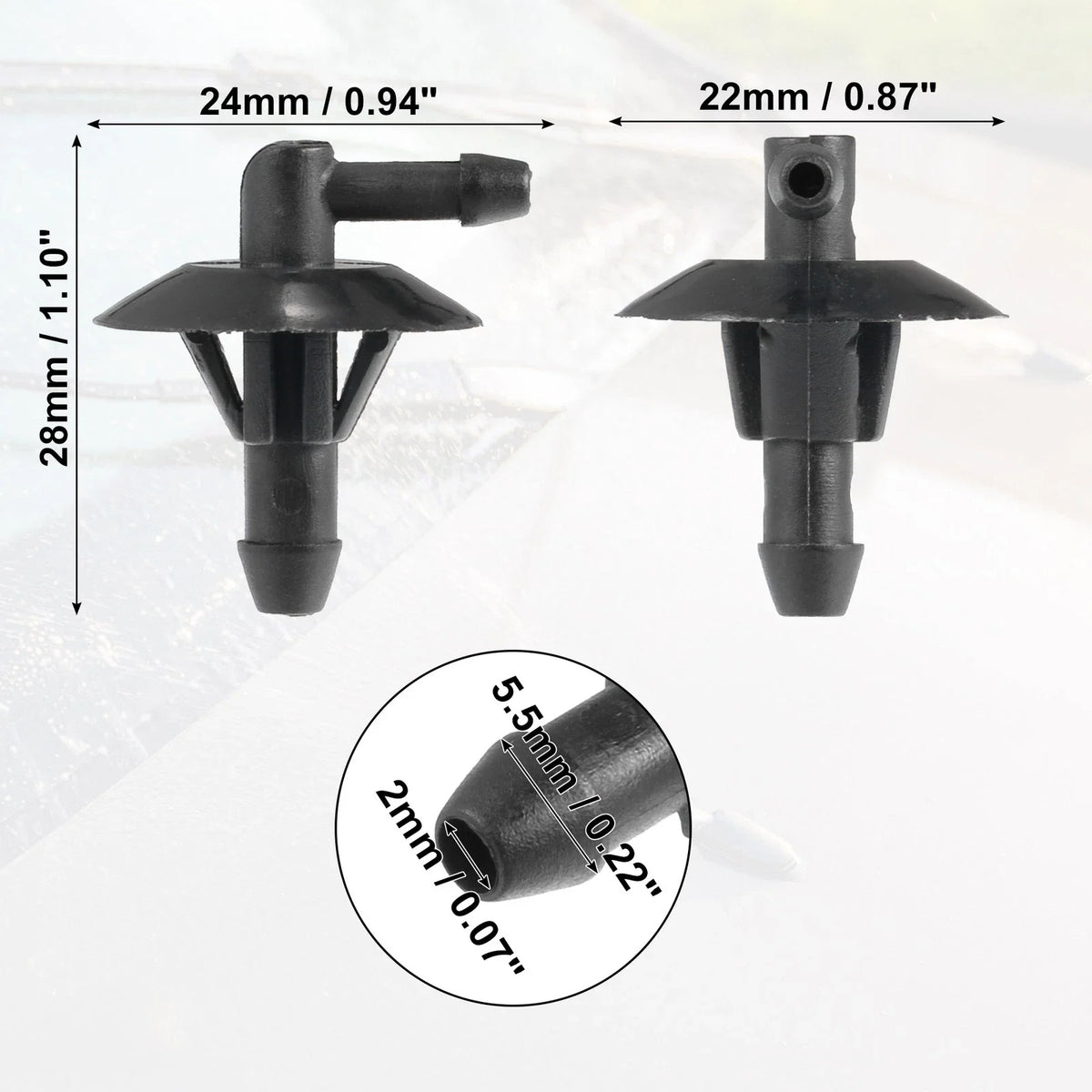 Windshield Wiper Washer Nozzle Spray Jet for Dodge Sprinter 2500 (2007–2018) No. 5125061AA