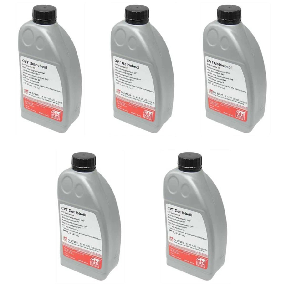 Set of 5 Automatic Transmission Fluids for Audi A4 Cooper (2002–2009)