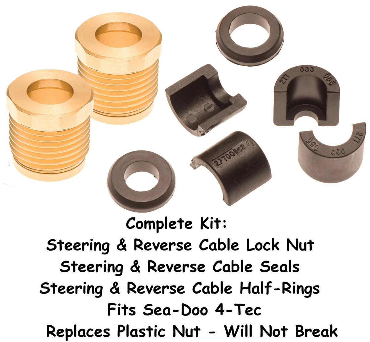 Steering Reverse Cable Lock Nut Seal & Half Ring Kit for Sea-Doo 4Tec (2002–2010) 112-15-055-K3