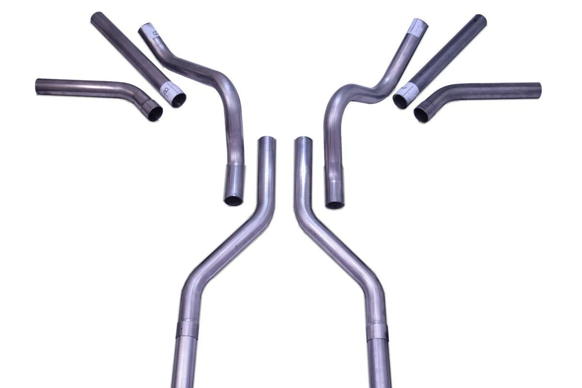 2.5" Dual Exhaust Kit for Suburban Yukon (1969–1972) No Muffler Side Exit Mandrel Bend