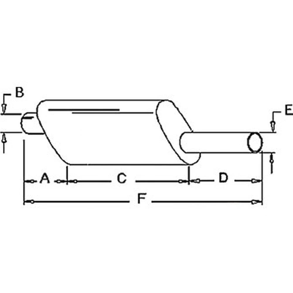 Muffler for Ford Tractor 2000 3000 4000 4100 4600 5000 6600