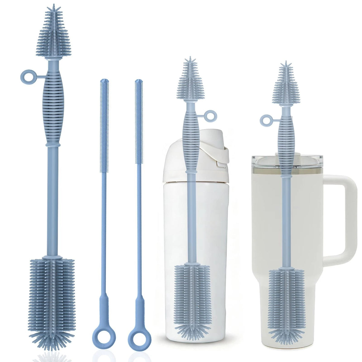 Bottle Brush & Straw Cleaner Brush Set for All Bottles (Universal)