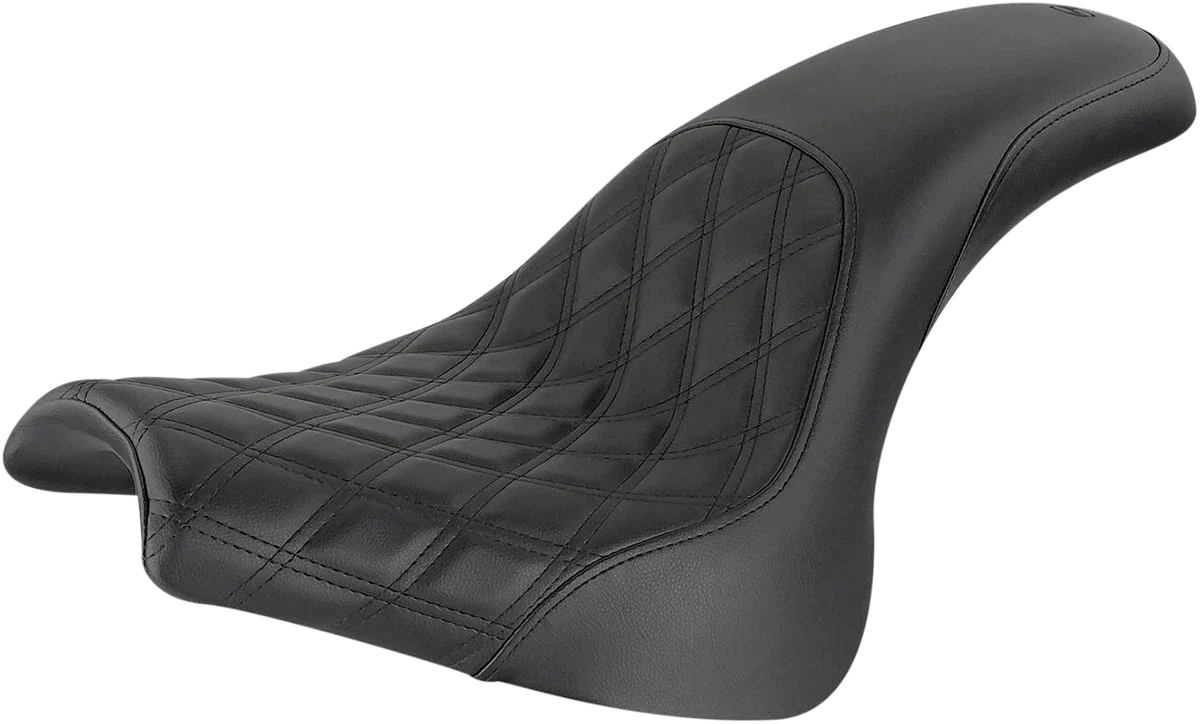 SADDLEMEN Profiler Seat for Harley FXFB/S (2018–2023) - Black Lattice/Smooth