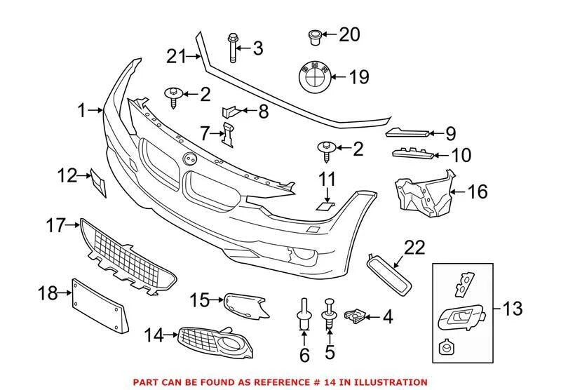 Fog Light Trim for BMW (OEM 51118056493)