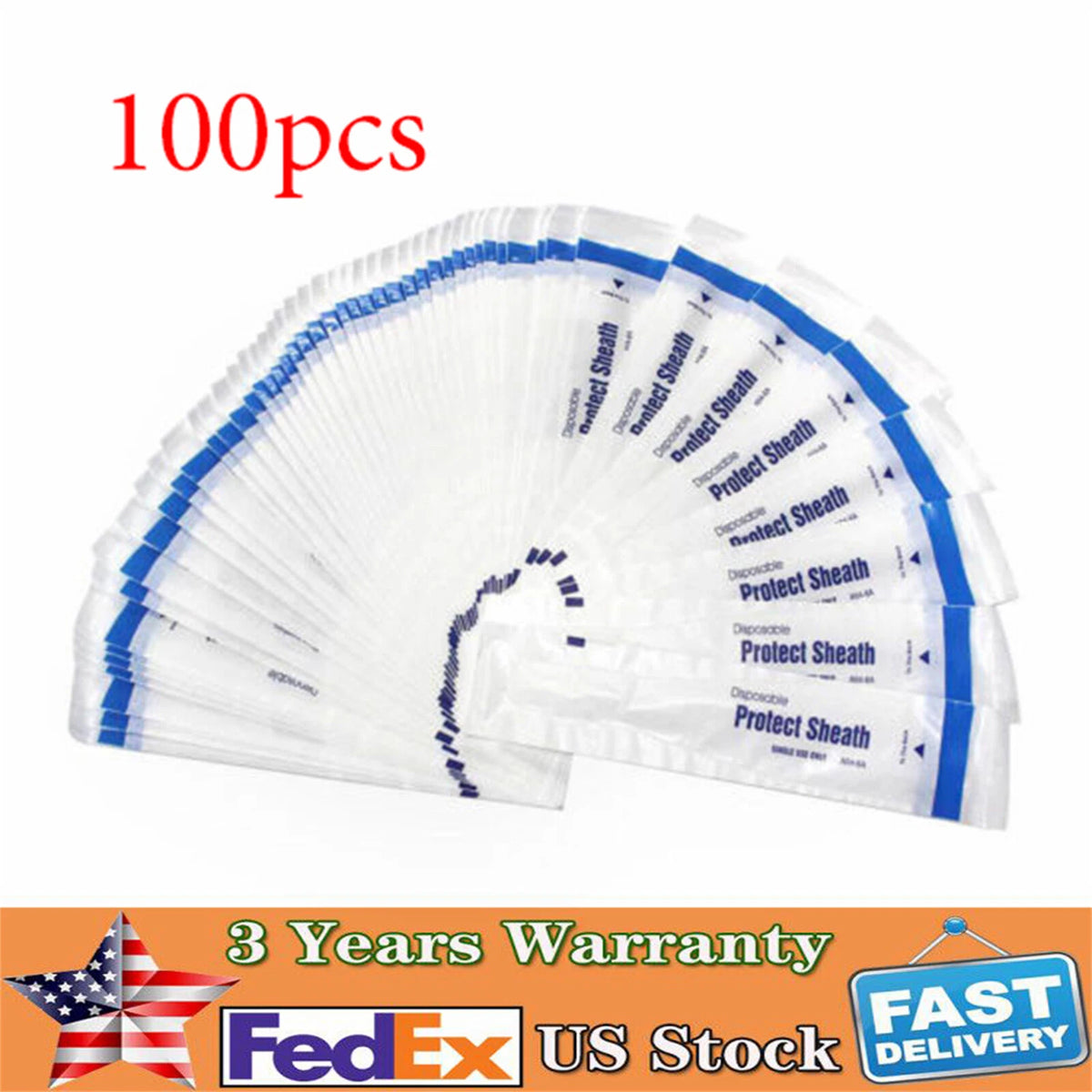100PCS Disposable Intraoral Camera Sleeves for Dental Cameras