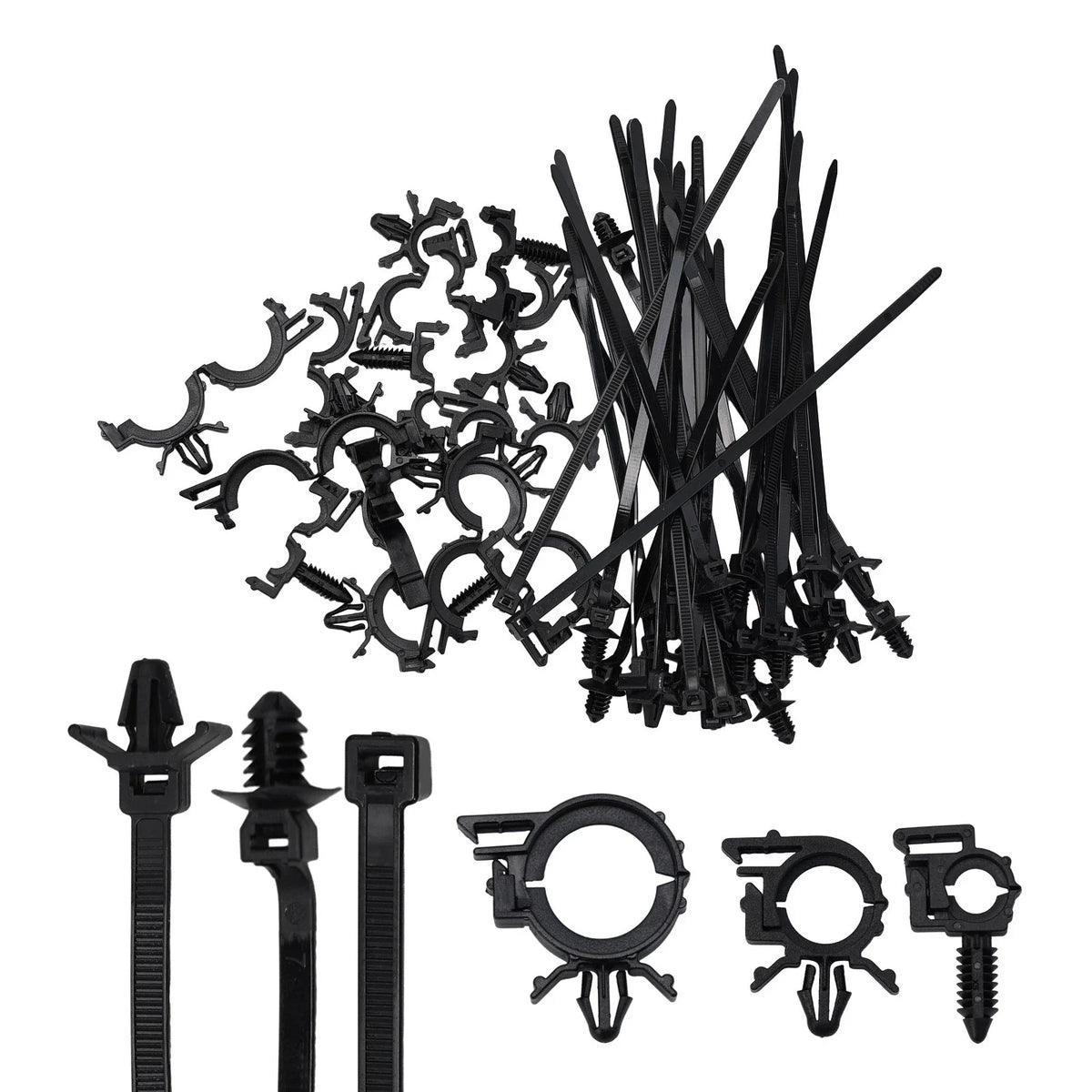 Set of 10 Wire Routing Clips for Universal Applications (2010–2023)