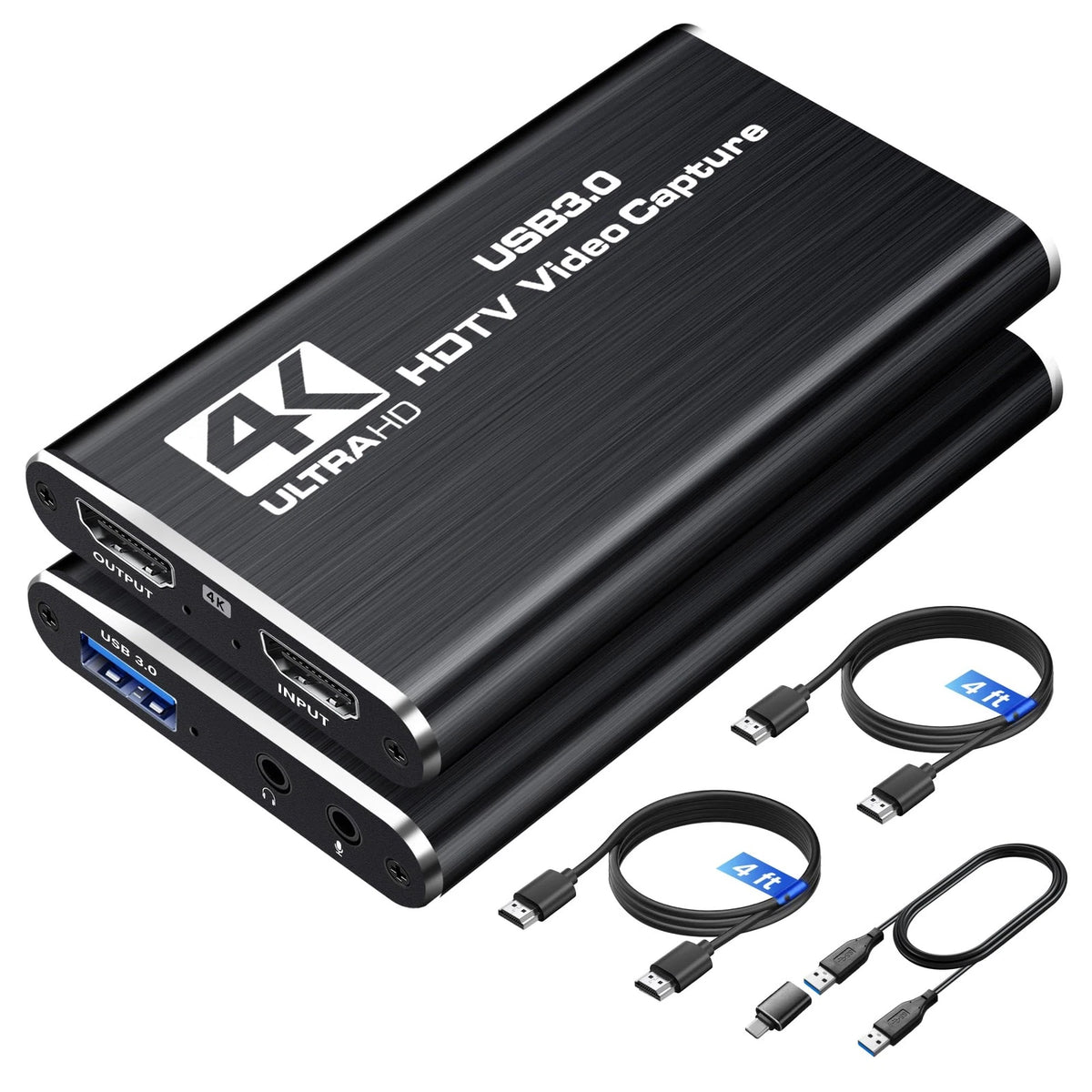 4K HDMI Capture Card for Streaming (USB 3.0/Type-C)