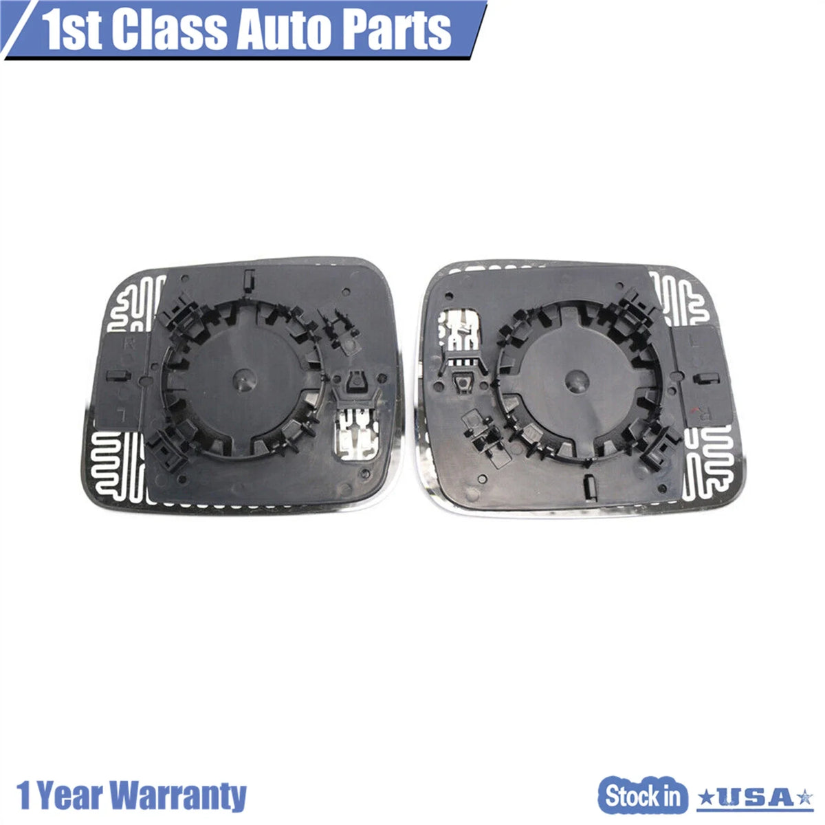 Pair Rear View Mirror Glass for Jeep Renegade (2015–2020)
