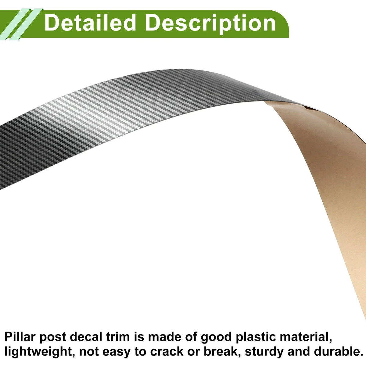 6 Pcs Pillar Window Trim for Chevy Trailblazer (2021–2024) Carbon Fiber Black