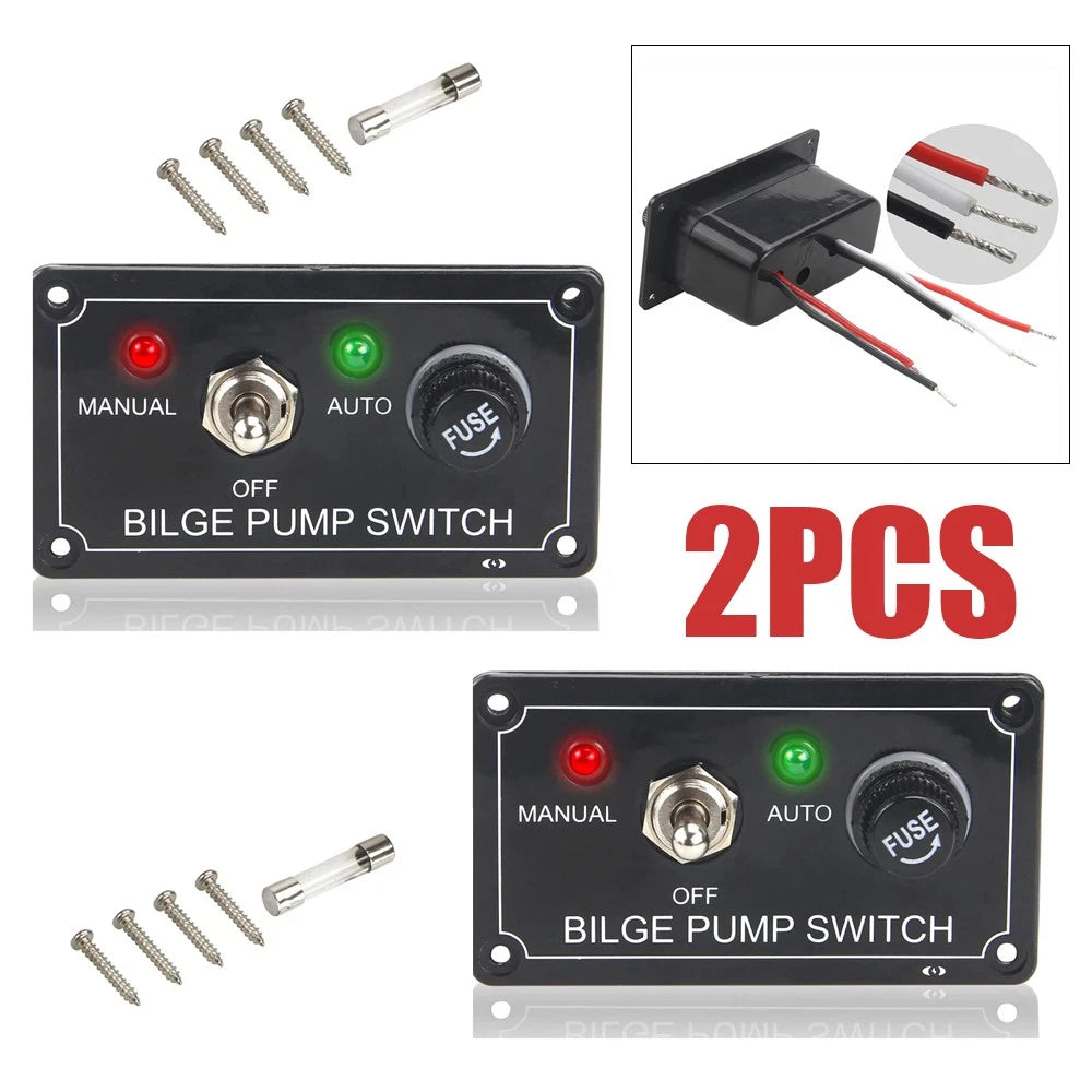 12V 5A Bilge Pump Switch Rocker Toggle Control Panel for Boat ATV